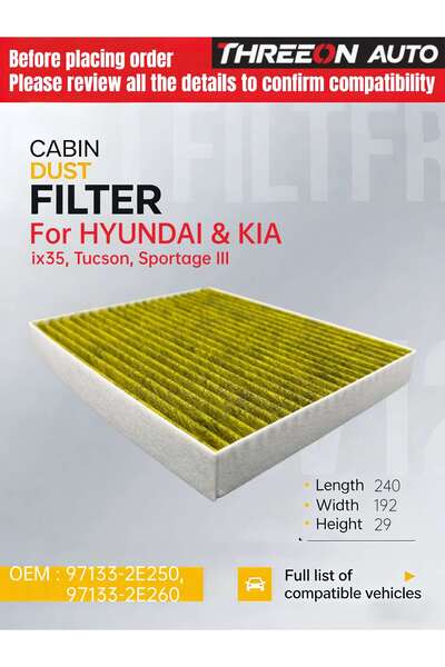 Choice WESTGUARD Activated Carbon Air Cabin Filter For Hyundai IONIQ TUCSON 2...
