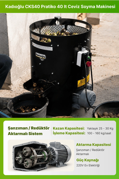 Genel Markalar Rendeli Ceviz Soyma Makinesi Pratiko 40 Litre