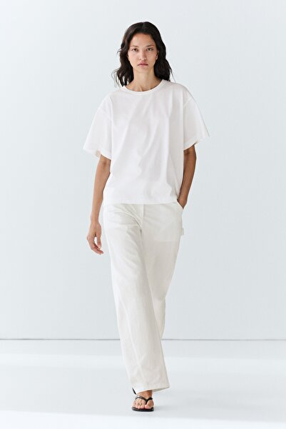 Massimo Dutti %100 pamuklu kısa kollu t-shirt
