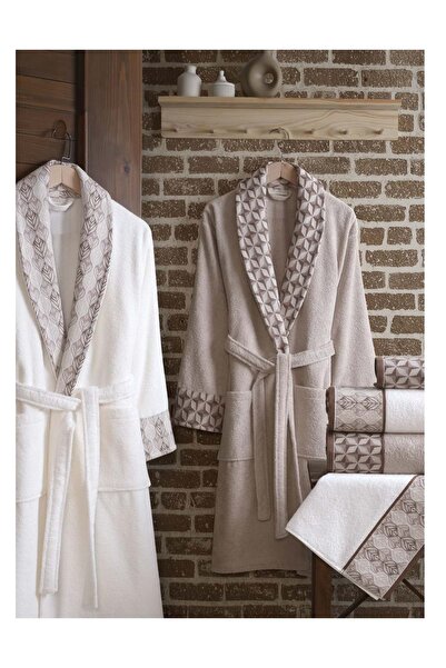 Mandaş Set de halate de baie din bumbac Dantele Premium Jacquard, 6 piese, ma...