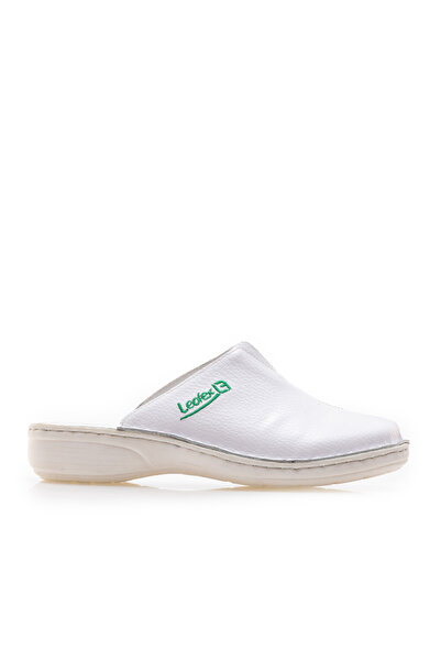 UrbanShoes Saboti medicali damă din piele naturală, Leofex - 120 Alb box