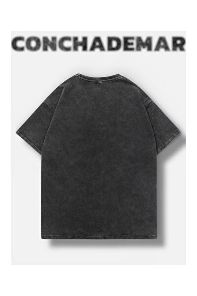 LAND MODA Tricou imprimat oversize unisex vintage confortabil basic stil stradal