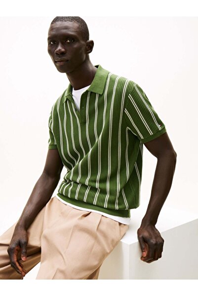 Tommy Hilfiger KNITTED VERTICAL STRIPE SS POLO