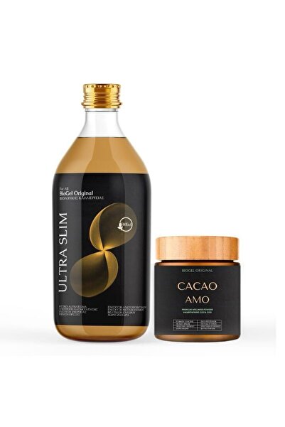 BIOGEL Χυμός Αλόης Σετ UltraSlim 1 λίτρο + Κακάο Άμο 175 γραμμάρια