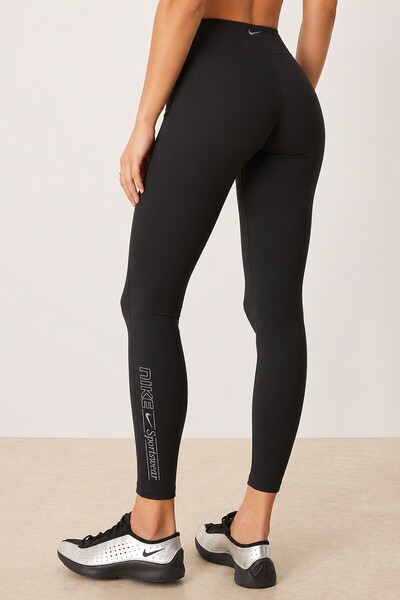 Nike One Training Dri Fit Gym Life Swoosh High Rise Full Length Kadın Yüksek ...