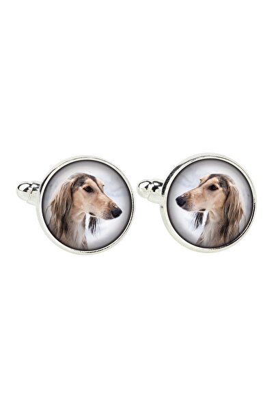 Art - Dog Saluki, Persian Greyhound - cufflinks, a shirt accessory, a shirt p...