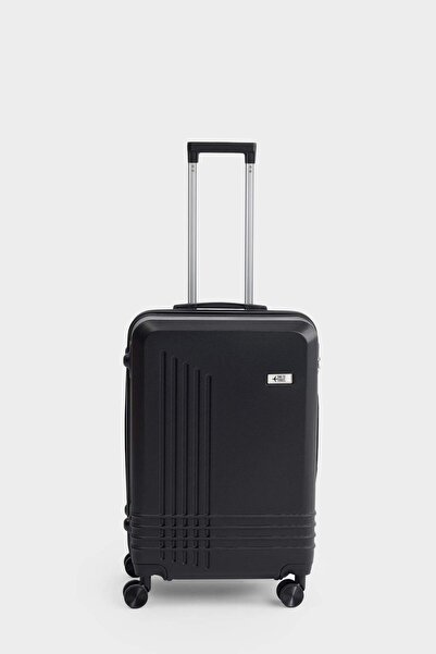 DeFacto Unisex Sert Kapaklı Çekçekli Orta Valiz H2404AXNS