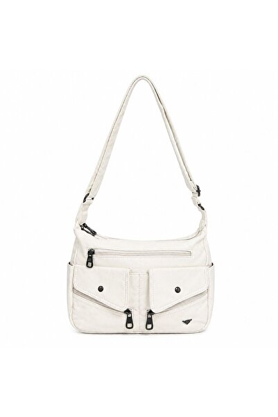 ZERVA QUEEN Women's Soft Leather Multi-Compartment Adjustable Strap Shoulder ...