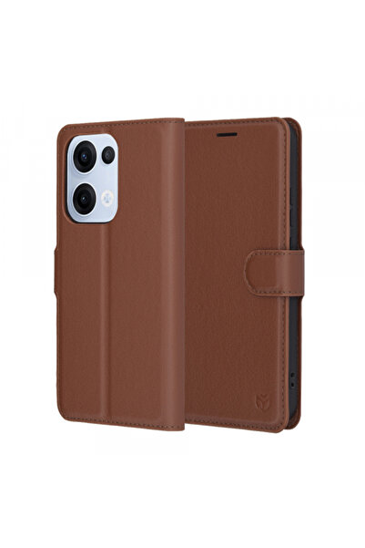Techsuit Husa pentru Oppo Reno13, Techsuit, Leather Folio, Maro