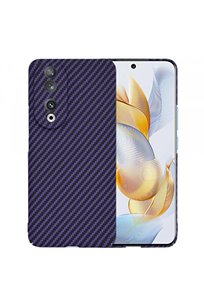 Techsuit Калъф за Honor 90, Techsuit, Карбонов фиброкорпус, Лилав