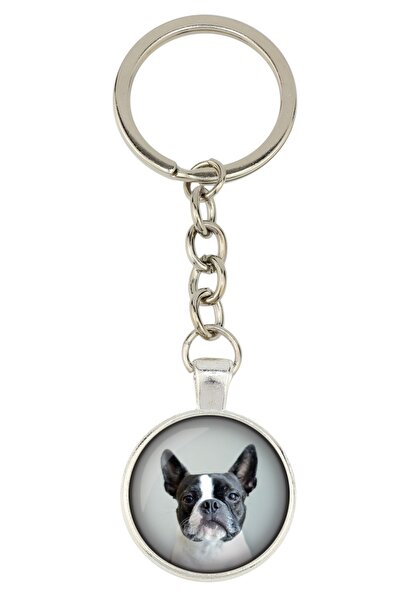 Art - Dog Boston Terrier - breloc cu fotografia ta, decorațiune pentru chei, ...