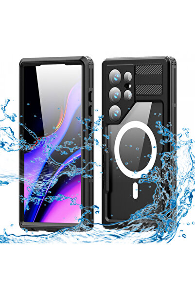 ShellBox Αδιάβροχη Θήκη για Samsung Galaxy S24 Ultra S928, ShellBox, Μαύρο