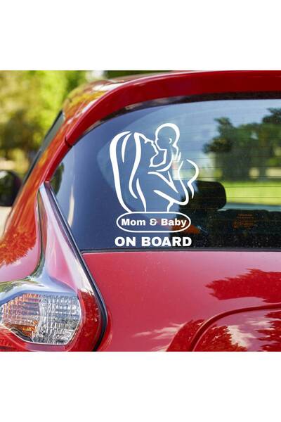 OEM Sticker auto (30cm) - Mom & Baby on board