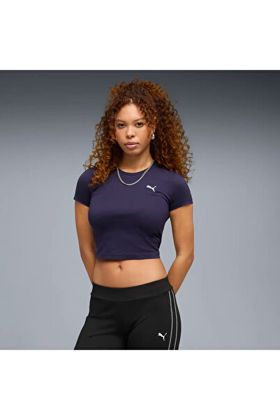 Puma WARDROBE ESS Baby Tee Mor Kadın T-Shirt