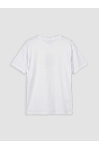 LC Waikiki Crew Neck Butterfly Printed Girl's T-Shirt