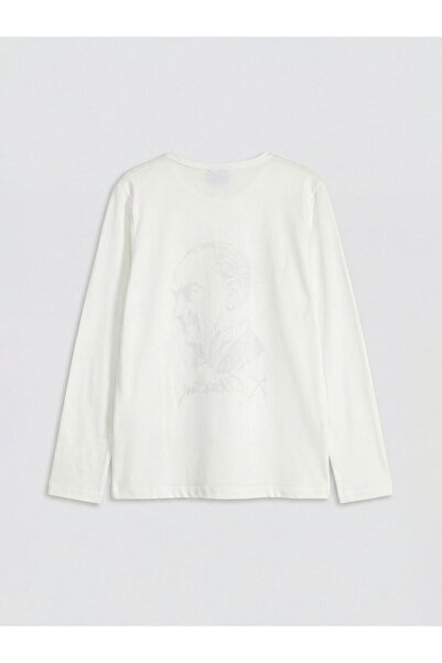 LC Waikiki Crew Neck Ataturk Printed Girl's T-Shirt