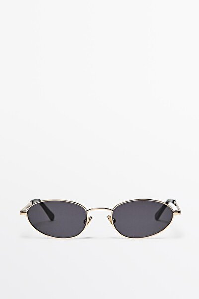 Massimo Dutti Metalik oval güneş gözlüğü