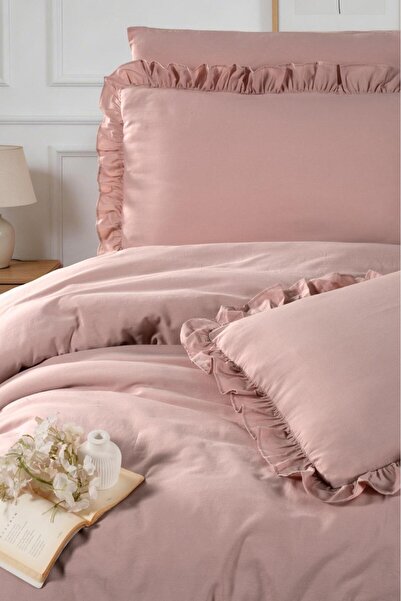 ozlıkaa Double Ruffled Duvet Cover Set
