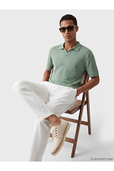 LC Waikiki Nevavm with a Difference Polo Collar Men's T-Shirt