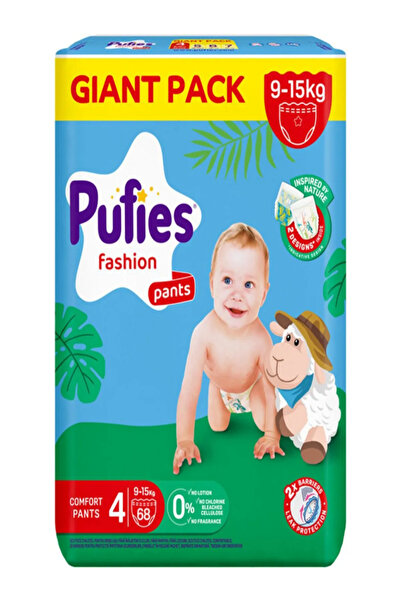 Pufies Σκουτέσε Τσιλοτέλ Μόδα & Φύση Γιγάντιο Πακέτο, μέγεθος 4, 9-15 κιλά, 6...