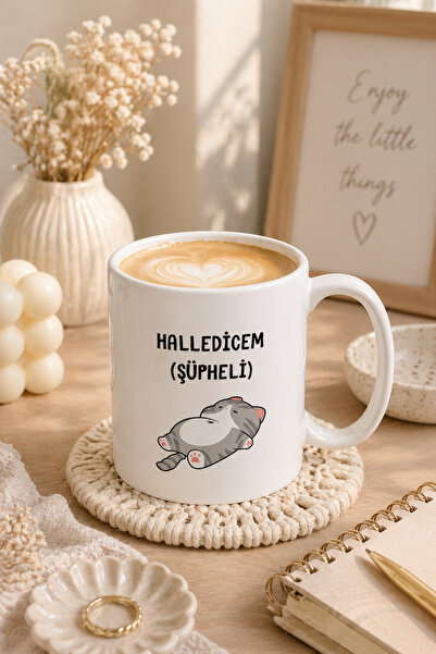 Duxy Mug with Funny Writing and Cat – Designed Porcelain Mug – Fun Gift for O...
