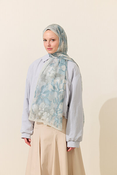 cs camellia scarf Aveline Μαλακό Βαμβακερό Σάλι - Μέντα