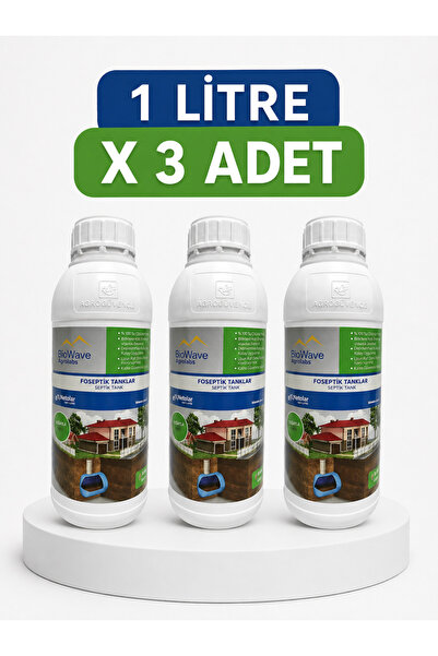 global water solutions Biowave Foseptik Tanklar Koku ve Atık Giderici - 1 lt x3 ADET