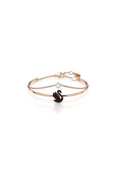 Swarovski Swan Bileklik Kuğuiyah Pembe Altin Rengi Kaplama S