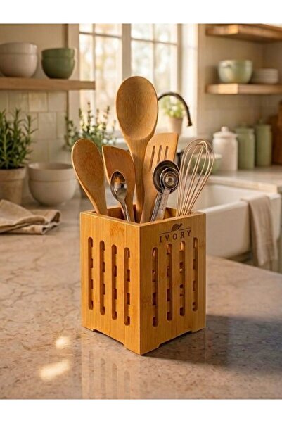 LAVORA Bamboo Square Spoon Holder