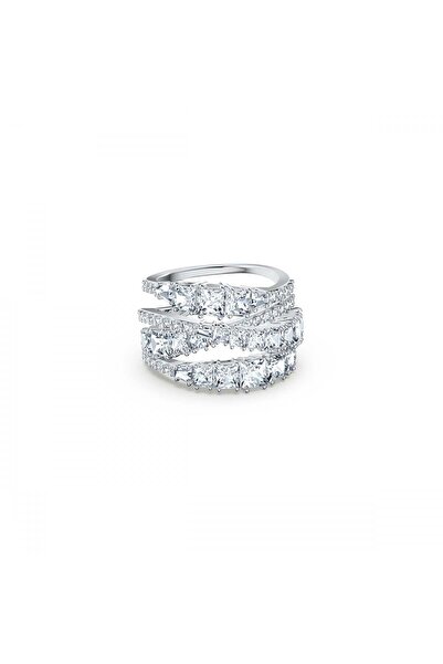 Swarovski Twist Wrap Pave Yüzük Beyaz Rodyum Kaplama 60