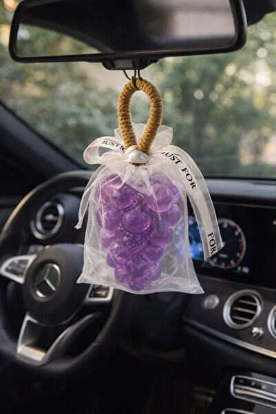 ABS Odirizant camera din sapun decorativ, forma ciorchine de struguri, pentru baie, dulap, camera si masina, saculet textil cu agatatoare