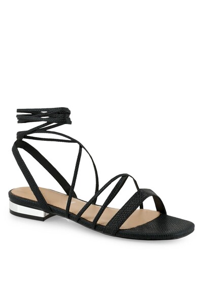 Exe Shoes Γυναικεία Πέδιλα AMELIA-685 700-685 Μαύρο Φίδι Q47006851006