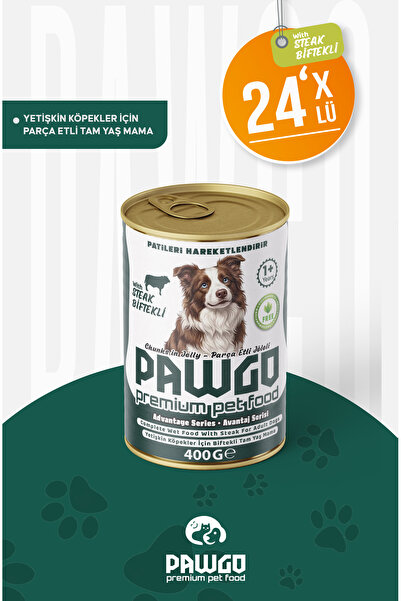 Avantaj Serisi | Biftekli | Yetişkin | Parça Etli | Köpek Yaş Mama | 400g X 24