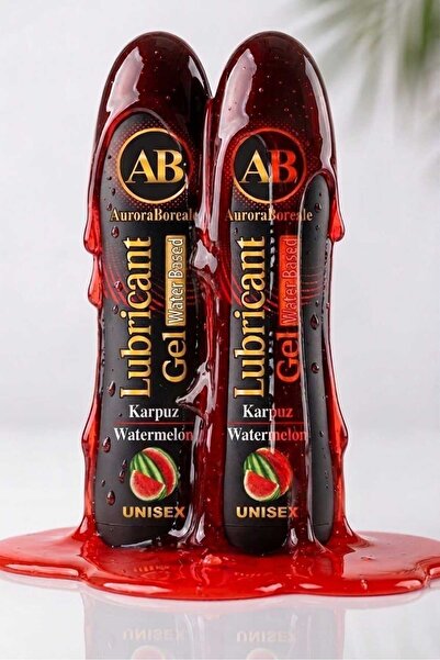 AuroraBoreale Karpuz Aromalı Premium Kayganlaştırıcı Jel Lubricant Gel 125x125 250 ML 2 li Set
