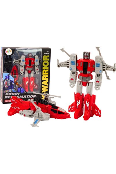 LeanToys Robot-Elicopter Transformare 2 în 1 X-Warrior Roșu