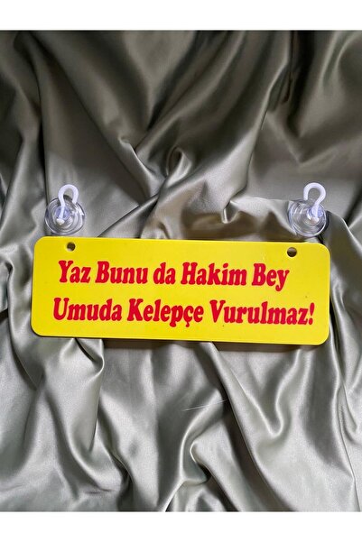 MOTTOMOR Dekor Plaka Yaz Bunu Hakim Bey Cam Süsü Dolmuş Araba Kamyon Tır 22x7...