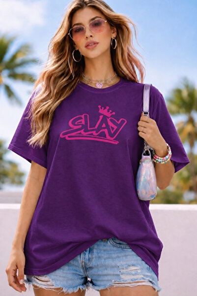 ArtYus Μπλουζάκι Slay με στάμπα γραμμάτων Unisex Oversize – Βαμβακερό T-Shirt...