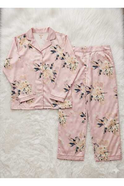 Efsane Saten Pijama Takım Şort Takım 2'lı Gelin Çeyiz Seti