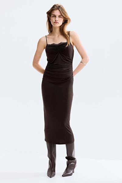 H&M Lace-trimmed jersey dress