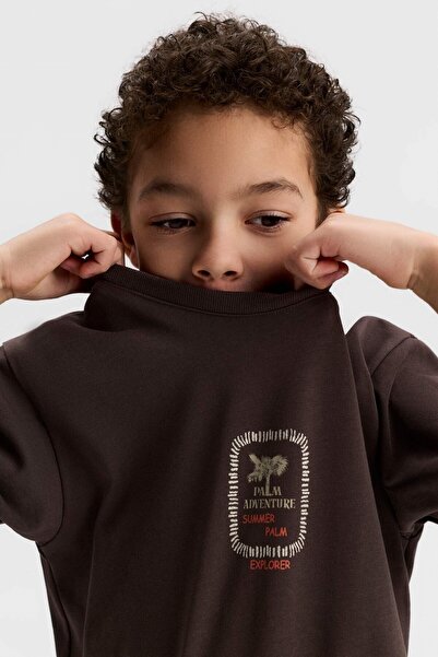 nk kids Nk 41530- تي شيرت صيفي بنقشة النخيل 4/8