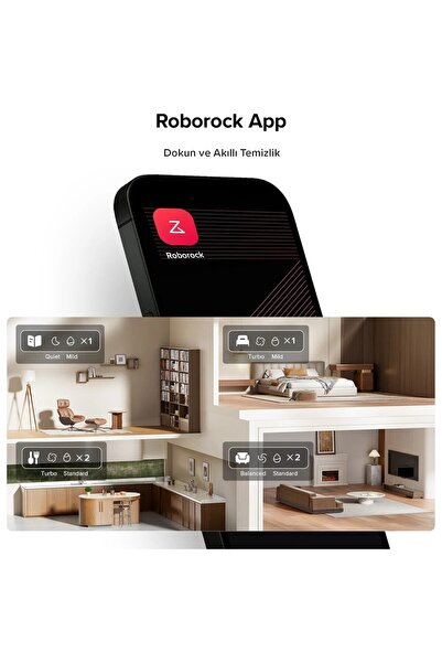 Roborock 10000Pa Akıllı Robot Süpürge Halı Algılama Otomatik Mop Kaldırma LiD...