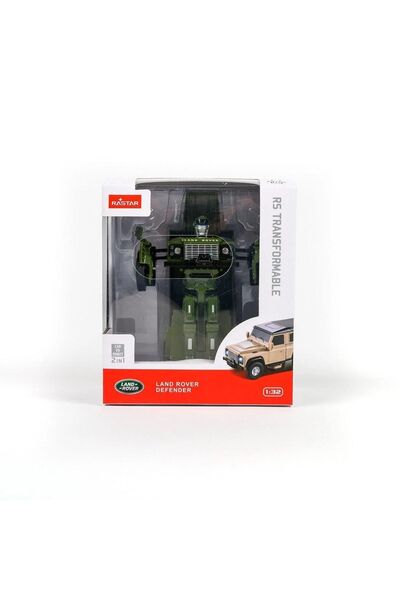 Rastar Mașină metalică Land Rover Defender verde decapotabilă la scară 1:32