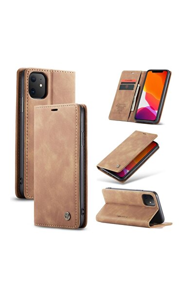 Caseme -013 Multifunctional Horizontal Θήκη Βιβλίο Brown (Apple iPhone 11)