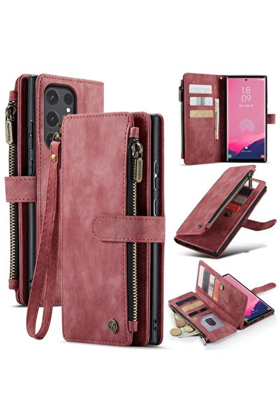 Caseme C30 Multifunctional Θήκη Πορτοφόλι Red (Samsung Galaxy S24 Ultra 5G)