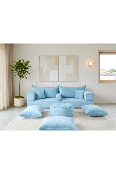 FEYZA DECOR HOME Premium Kadife Modern Şark Köşesi 12 Parça – 20 cm Süngerli ...