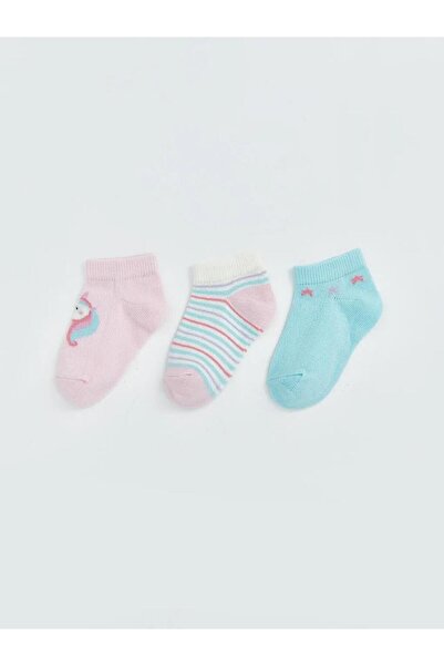 LC Waikiki Patterned Baby Girl Booties Socks 3-Pack (S6)