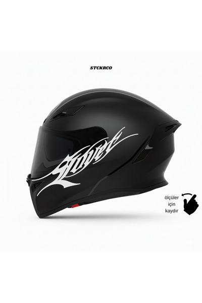 STCKRCO Lover Kask Stickerı | Motor Kask Yanı Sticker | Lover Motosiklet Stic...
