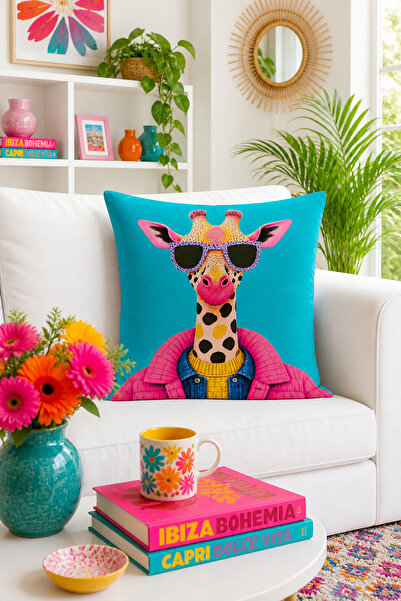 Bertille Home Pop Art Serisi Çift Tarafı Dijital Baskılı Kırlent Kılıfı