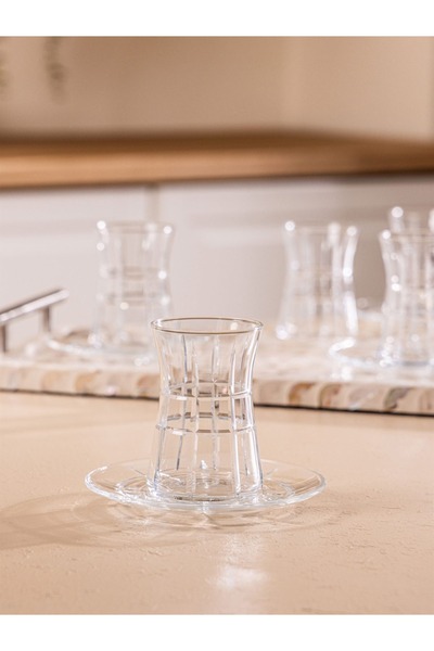 Denis Home Vintage Kristal Gümüş 12 Parça 6 Kişilik Çay Seti