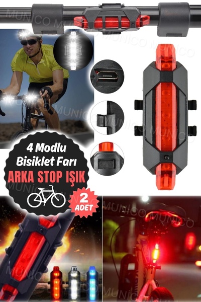 St Morritz 2 Adet Bisikletler İçin Bisiklet Arka LED Işık LED Bisiklet Arka K...